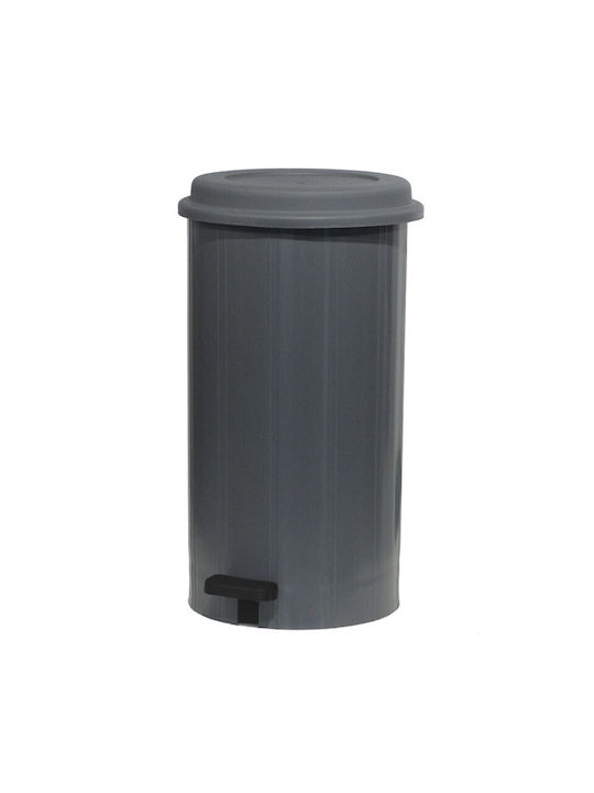 Viomes Waste Bin Waste Plastic with Pedal Gray 32lt 1pcs