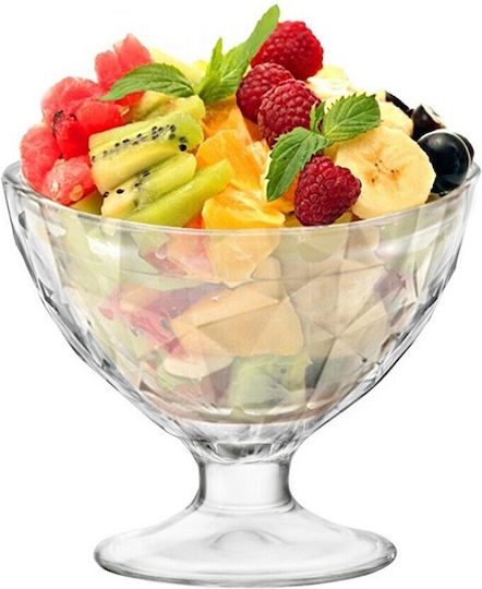 Bormioli Rocco Diamond Eisschüssel Rund Glas Transparent mit Durchmesser 11.1cm 2Stück