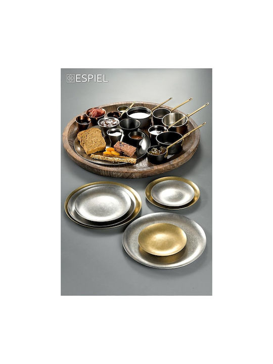 Espiel Snow Dip Serving Bowl Round Metal Black with Diameter 6.3cm