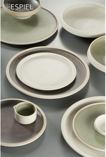 Espiel Blend In Serving Bowl Round made of Porcelain Beige with Diameter 15.7cm
