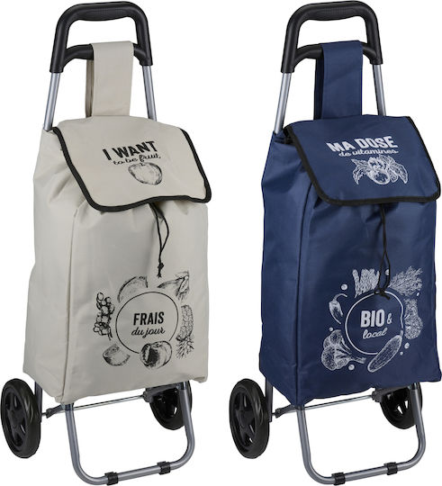 Shopping Trolley Blue 91x34x26cm