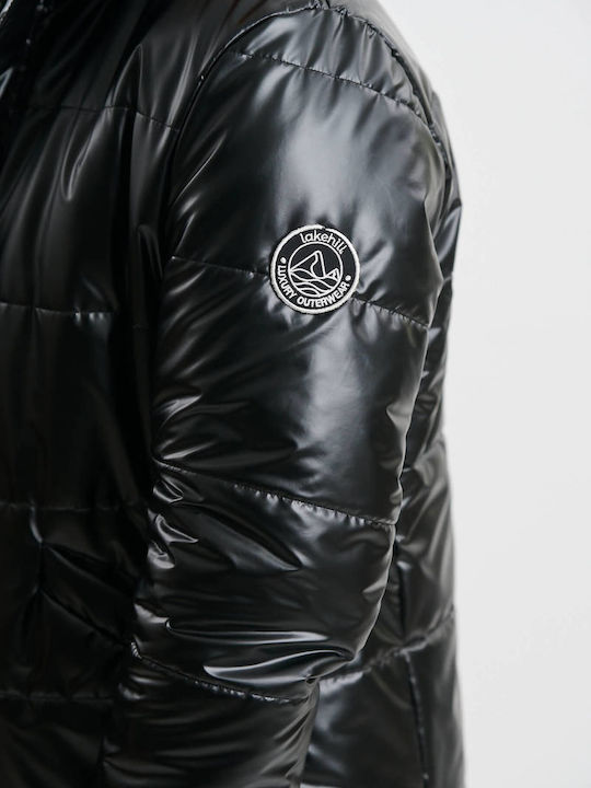 Winter Jacke Puffer Wasserdicht und Winddicht Schwarz