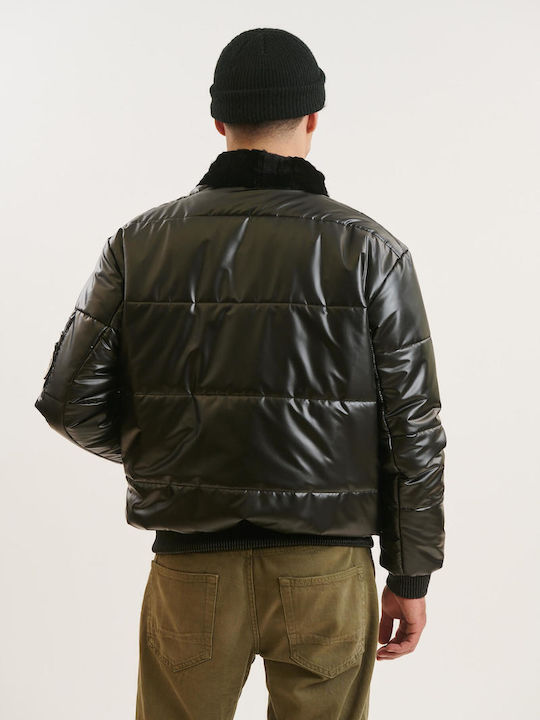 Winter Jacke Bomber Wasserdicht und Winddicht Schwarz