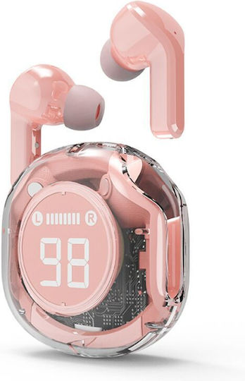 Gembird TWST-01 In ear Bluetooth хендсфри Слушалки с Кутийка за Зареждане Розов