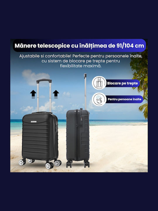 Quasar Line Reisekoffer Hartschalen Black Maximalhöhe 55cm mit 4 Räder Set 2Stück