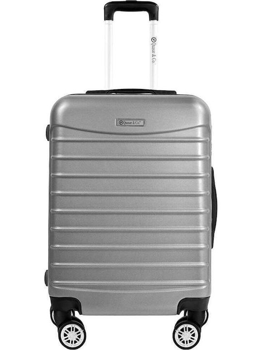 Quasar Line Reisekoffer Hartschalen Silver Maximalhöhe 55cm mit 4 Räder Set 2Stück