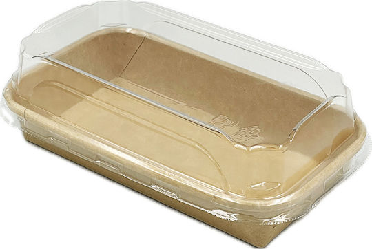 Veselă Sushi Nr 4 Kraft Capac 16x9x2,4cm 50 Bucăți