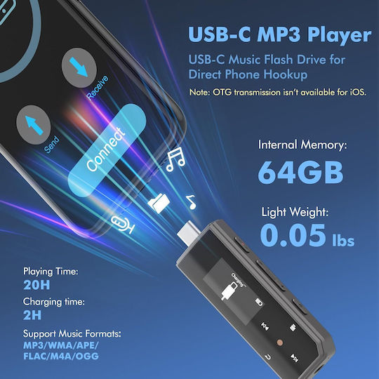 Ruizu X80 MP3 Player (64GB)