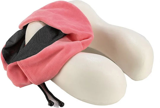 Kourk Travel U-shape Memory Foam Travel Pillow Travel Set Pillow with Carrying Case 24x26x12cm Blue
