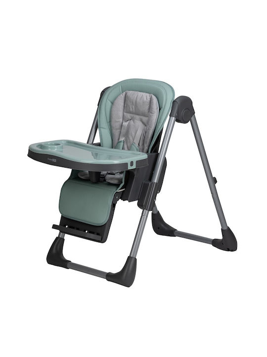 FreeOn Lan Foldable Baby Highchair 2 in 1 with Adjustable Height Mint