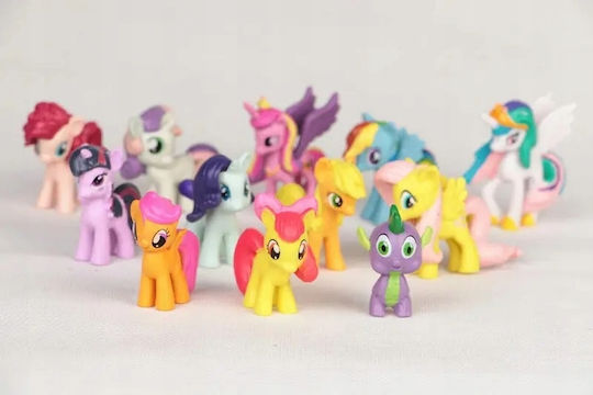 Set Mehrfarbige Pony Figuren Kinder – Miniatur-Spaßspielzeug Sammlung 12 Stück
