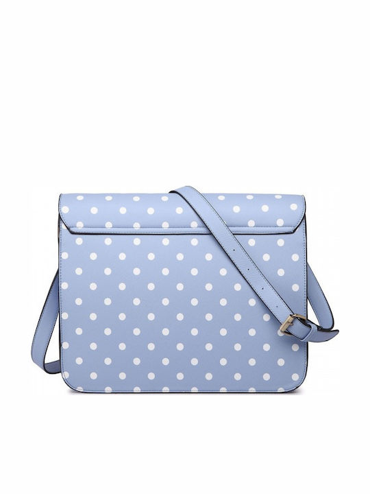 Leather Women's Bag Crossbody Light Blue