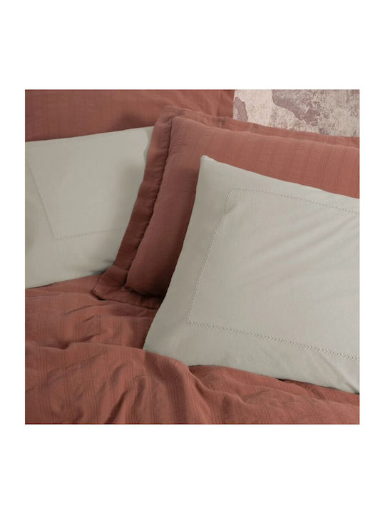 Cottonbox Set Paturi & Cuverturi Pat Supraînălțat Bumbac Roșu Cărămiziu 230x240cm