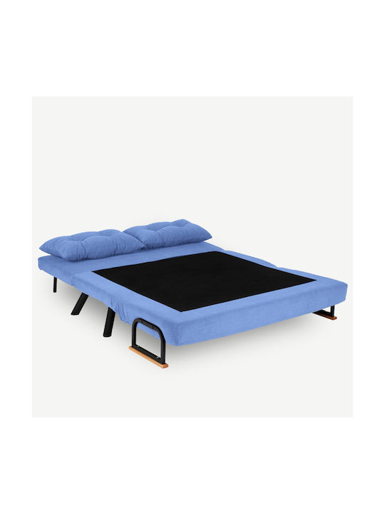 Sando Canapea Cu Două Locuri Pat Albastru Marin 133x78x78cm