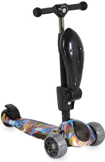 Byox Kids Scooter Foldable Rumble Wild Dragon 3-Wheel with Seat Multicolour