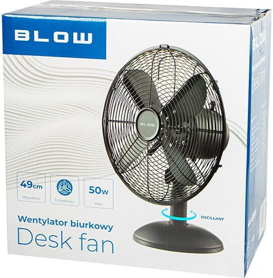 Blow Tischventilator 50W Lüfterdurchmesser 49cm Schwarzer
