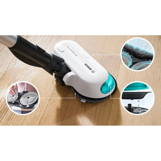 Bosch Unlimited 7 Презареждаща Вертикална Прахосмукачка 2 В 1 Stick И Ръчна 18V Тюркоазена