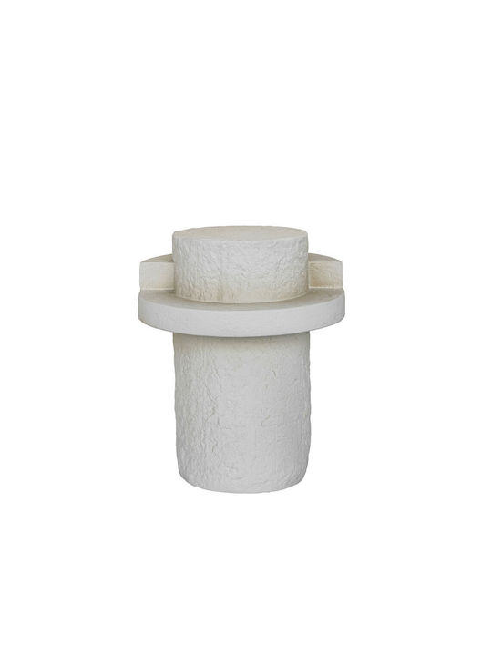 Round Side Table River Beige L45.5xW45.5xH55cm.