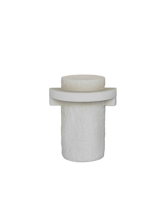 Round Side Table River Beige L45.5xW45.5xH55cm.