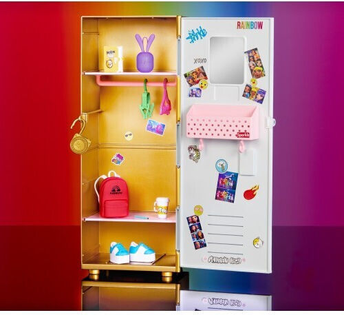 MGA Entertainment Locker Set Păpuși Rainbow High Dulap Pentru 4+ Ani