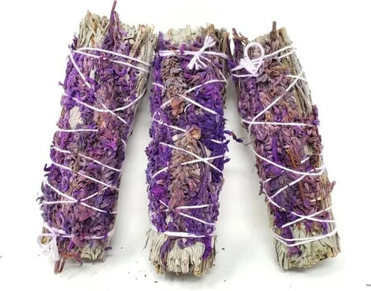 White Sage Smudge Lavender Sticks 3 Ραβδιά Θυμιάματος Λευκό Φασκόμηλο Λεβάντα