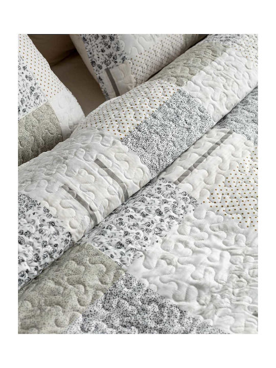 Vesta Home Κουβερλί Υπέρδιπλο Microfiber Γκρι 220x230cm