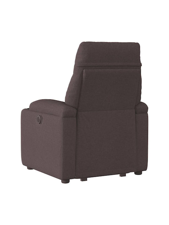 Liegesessel mit Hebefunktion Dunkelbrauner Stoff 3303037