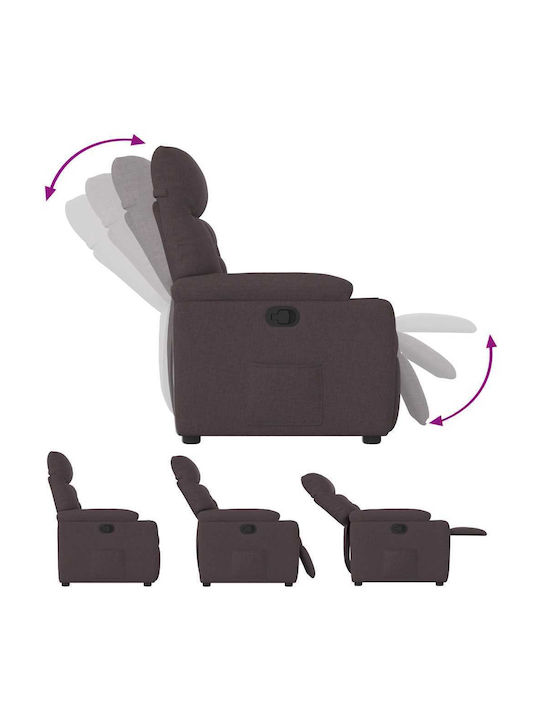 Liegesessel Dunkelbrauner Stoff 4015547