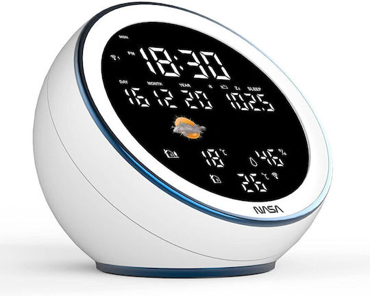 NASA SB6705 Wireless Stație meteorologică Digital De masă Alb