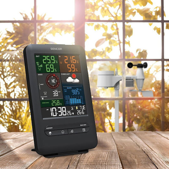 Sencor SWS 9300 Drahtlos Wetterstation Digital Tischplatte Gray