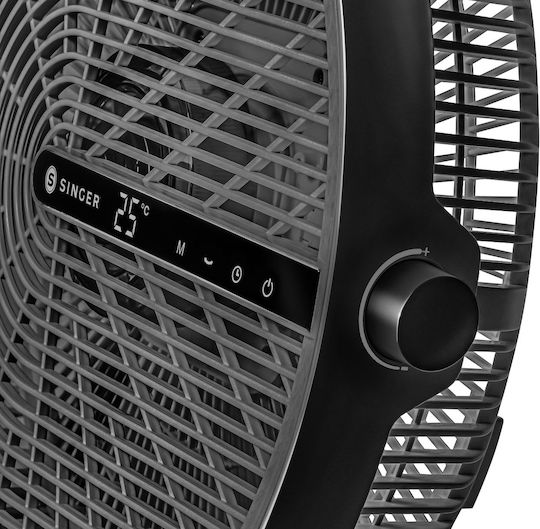Singer Ανεμιστήρας Ορθοστάτης 34W Διαμέτρου 40cm με Τηλεχειριστήριο Μαύρος