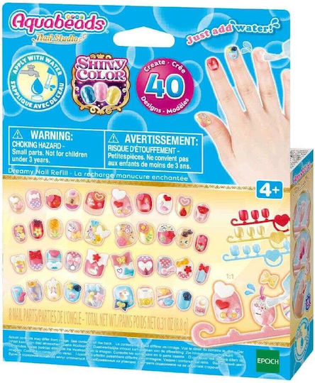 Epoch Toys Aquabeads Hearts & Ribbons Nail Refill Kit Παιδικό Mανό