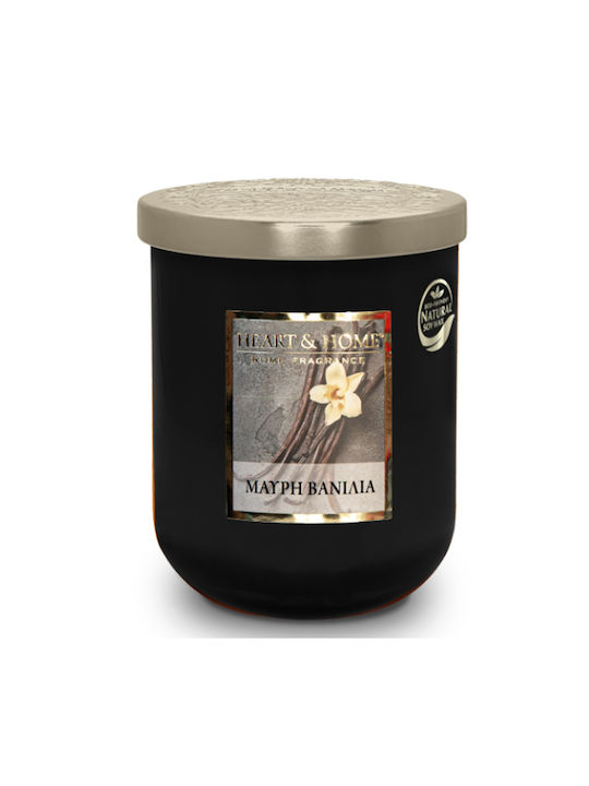 Heart & Home Aromatic Soy Candle In Jar With Black Vanilla Perfume 340gr