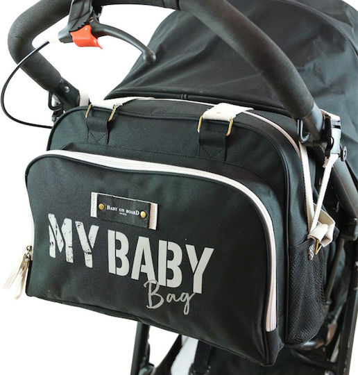 Baby on Board Τσάντα-Αλλαξιέρα Ώμου/Χειρός Μαύρη 42x30x30εκ.