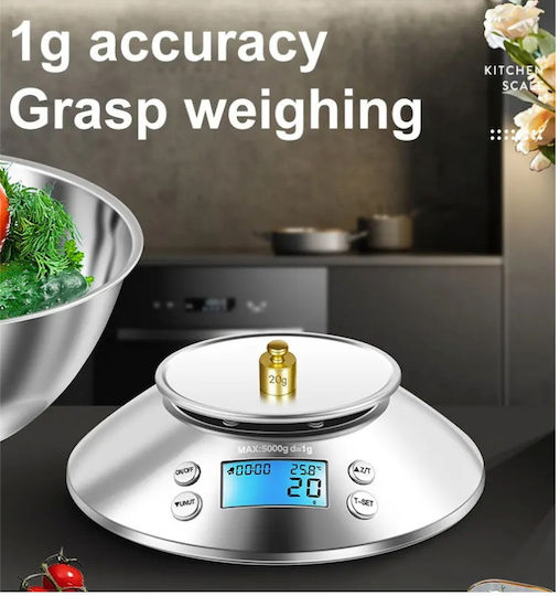 Scale Digital Kitchen Scale 0.1gr/3kg Gray
