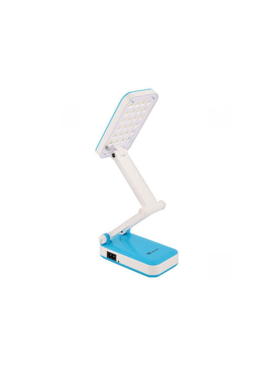 Dp Led Презареждаема Настолна Лампа Сгъваема за Цокъл Вграден LED White - Light Blue