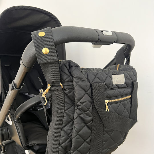 Cam Cam Copenhagen Shoulder/Hand Diaper Bag Black 39x31x39cm.