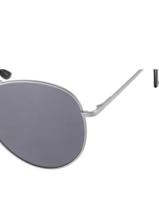 Paolo Moss Men's Sunglasses with Silver Metal Frame and Gray Lens 2013103472