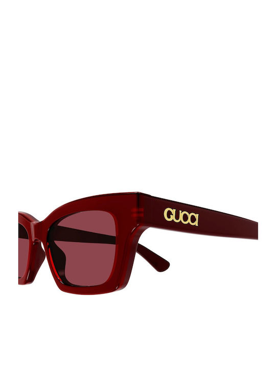 Gucci Gucci Women's Sunglasses with Burgundy Horn-Rimmed Frame and Burgundy Lens GG1790S 004