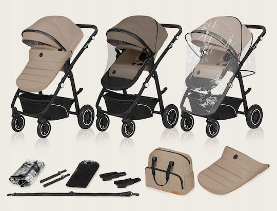 Bianca Adjustable 3 in 1 Baby Stroller Suitable for Newborn Beige Sand 11.75kg