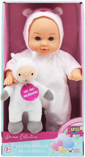 Luna Baby Doll Set with Animal and Sound for 2 Plus Years 30.5 cm Various Designs 1pc