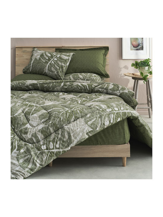 Charalambidis Textiles Salonica Σετ Σεντόνια Υπέρδιπλα 240x260εκ. Πράσινο (4τμχ)