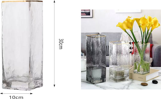 Cosmofan Dekorative Vase Glas 10*10*30cm