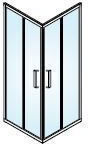 Axis Cabinet Duș cu Glisare Ușă 110x110cm Sticlă curată