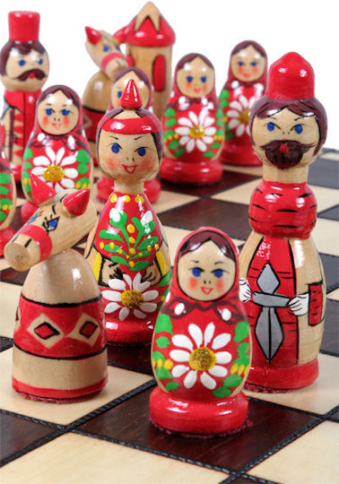 Сини Матрьошки Шах 42x42см
