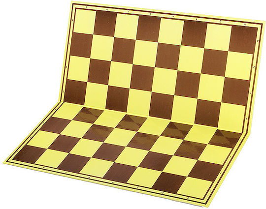 Heavy Chess Set Metal Weighted Plastic Pieces Dcp03h King 96 Mm + Foldable Cardboard Chessboard 55 Mm Squares