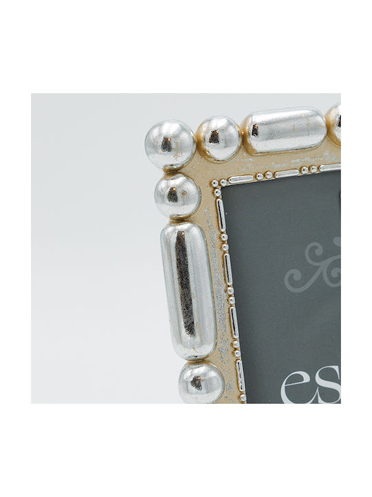 Estheti Home Photo Frame 10x15 Polyresin Silver 14x2x18.5cm 815-00048