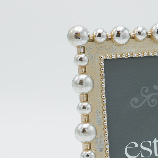 Estheti Home Photo Frame 10x15 Polyresin Gold-Silver 14.5x2x19.5cm 815-00050
