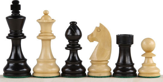 Timeless Chess Set Ebony-stained Chessboard 48x48cm