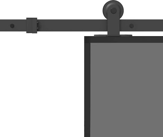 "vidaxl Συρόμενη Πόρτα Σετ Υλικού 90x205 Cm Γυαλί Αλουμίνιο"